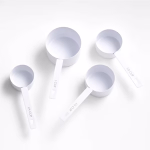 Nera Matte White Measuring Cups and Spoons Set