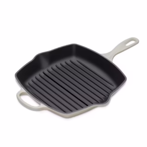 Le Creuset Signature Cast Iron Square Grill Pan - Meringue