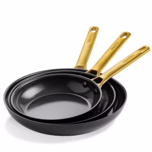 GreenPan Padova Set of 3 Pans - Black